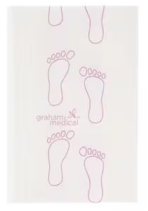 Towel Polyback 3-Ply Tissue/Poly White Mauve Footprint® 13.5'X18' [194] (500/CS) by Graham Medical  ID 70194N